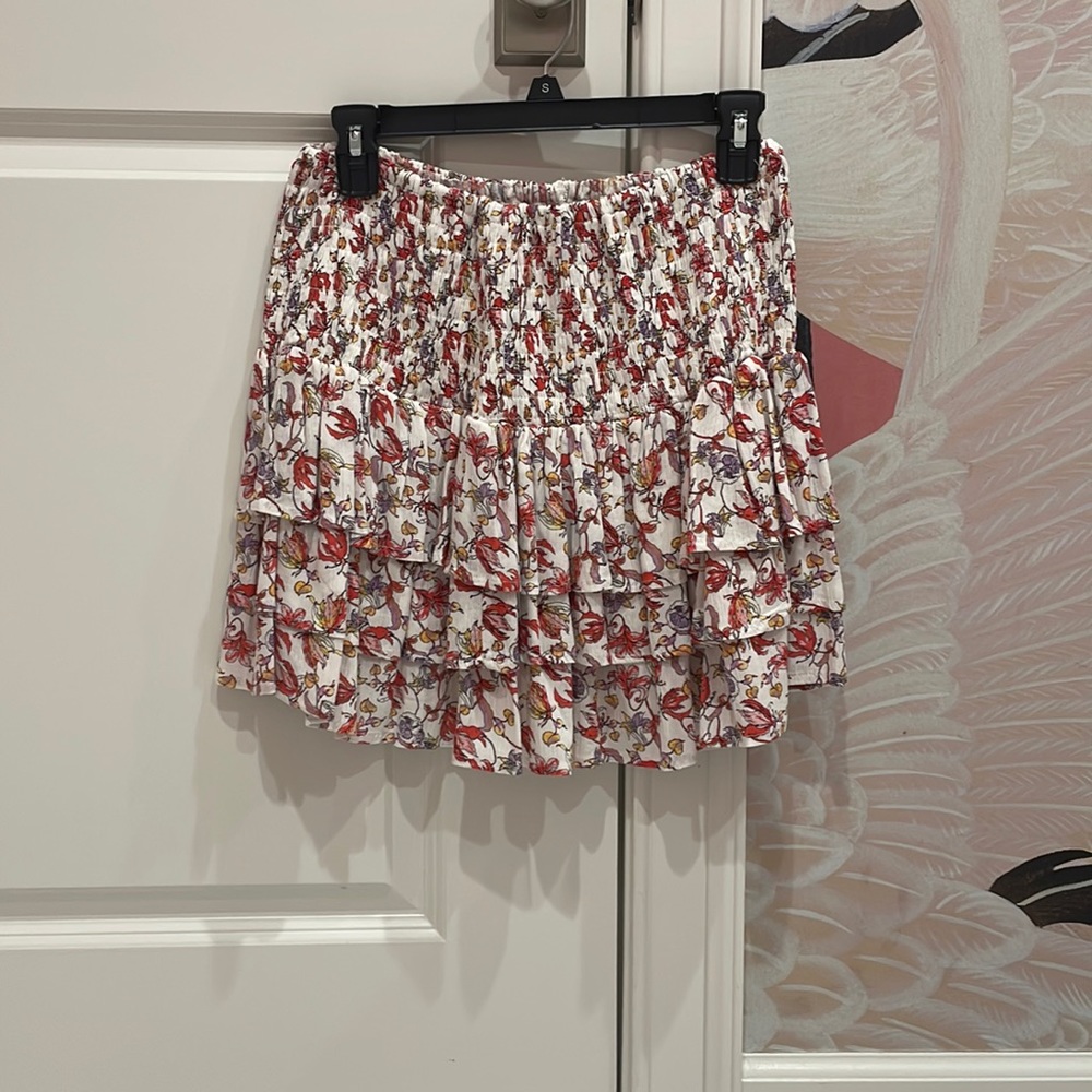 dillards ruffle mini skirt